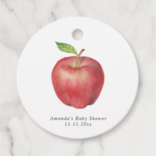 Etiquetas Para Lembrancinhas A Apple do nosso Chá de fraldas visual Obrigado