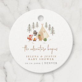 Etiquetas Para Lembrancinhas A Aventura Começa Animais Acampando Chá de fraldas