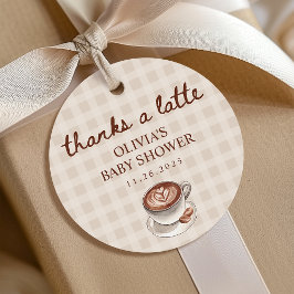 Etiquetas Para Lembrancinhas A Baby is Brewing Gingham Coffee Baby Shower Gift