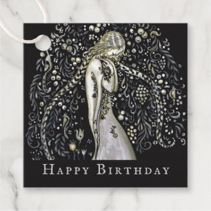 Etiquetas Para Lembrancinhas A flora de John Bauer floresce o aniversário da