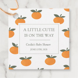 Etiquetas Para Lembrancinhas A Little Cutie Orange Gender Neutral Baby Shower
