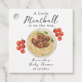 Etiquetas Para Lembrancinhas A little Meatball is on the way Baby Shower