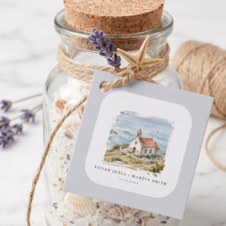 Etiquetas Para Lembrancinhas A Pequena Capela à Beira-Mar Casamento