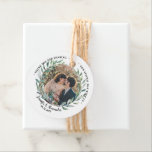 Etiquetas Para Lembrancinhas A russa aquarela deixa foto de casamento Obrigado<br><div class="desc">A aquarela russa deixa a foto do casamento Obrigado Tags do Favor. Adicione sua própria foto,  texto,  nomes e data e crie etiquetas de favorecimento de casamento muito pessoais e únicas. É bom dizer "obrigado" aos convidados do casamento.</div>