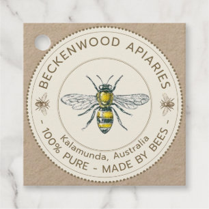 Etiquetas Para Lembrancinhas Abelhas Vintage, Abelhas De Mel-Jar