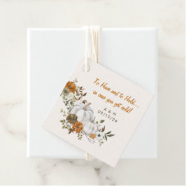 Etiquetas Para Lembrancinhas Abóbora Floral do Creme de Cobertura do casamento