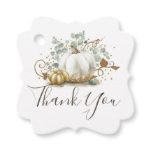 Abóboras Brancas e Douradas de Outono Agradeciment