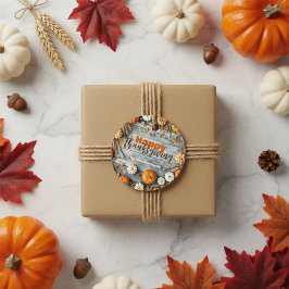 Etiquetas Para Lembrancinhas Abóboras e Folhas no Dia de Ação de Graças da Made