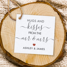 Etiquetas Para Lembrancinhas Abraços e beijos do Sr. e da Sra. Tag Terracotta