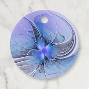 Etiquetas Para Lembrancinhas Abstrato Moderno Fractal Lavanda Azul Personalizad