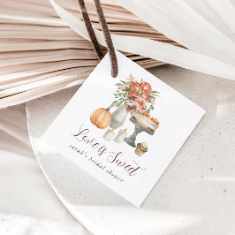 Etiquetas Para Lembrancinhas Aconchegante Abóbora de Outono "O Amor é Doce"