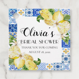 Etiquetas Para Lembrancinhas Adesivos de Chá de Noiva Mediterrâneo Positano