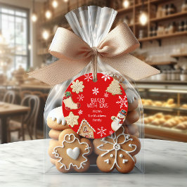Etiquetas Para Lembrancinhas Adesivos de Presente de Biscoito de Natal Fofo