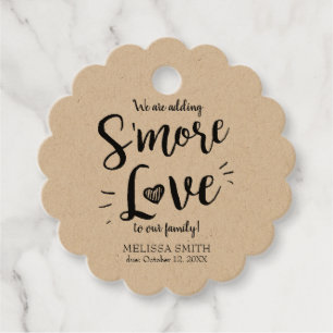 Etiquetas Para Lembrancinhas Adicionando o amor de Smore a nosso preto do chá