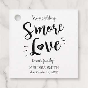 Etiquetas Para Lembrancinhas Adicionando o amor de Smore a nosso preto do chá
