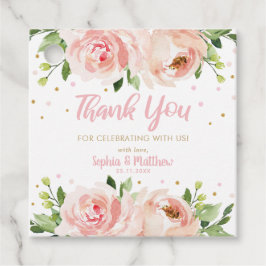 Etiquetas Para Lembrancinhas Agradecimento Chá de Bebê Rosas Florais Rosa Bege
