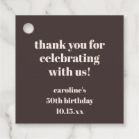Agradecimento de Aniversário de 50 Anos Marrom Mod