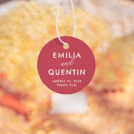 Etiquetas Para Lembrancinhas Agradecimento de Casamento Cereja Vermelho Moderno