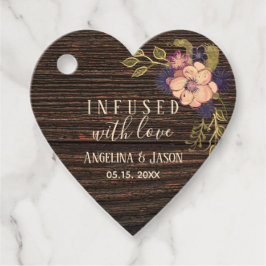 Etiquetas Para Lembrancinhas Agradecimento de Casamento Floral Rústico em Madei