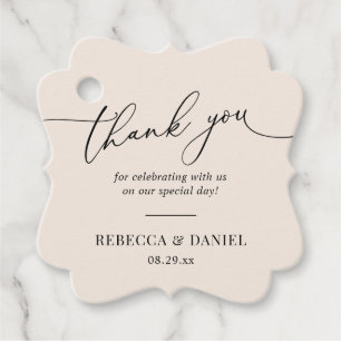 Etiquetas Para Lembrancinhas Agradecimento de Casamento Monograma Elegante Boho