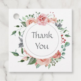 Etiquetas Para Lembrancinhas Agradecimento de Casamento Rosa Vermelho Elegante