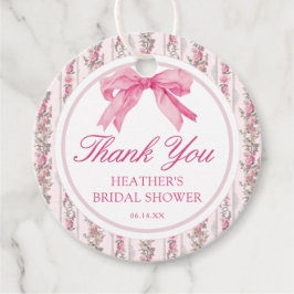 Etiquetas Para Lembrancinhas Agradecimento de Chá de Noiva Love Shack com Laço 