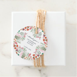 Etiquetas Para Lembrancinhas Agradecimento de Chá de Noiva Wildflower