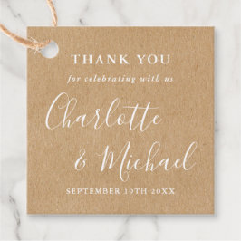 Etiquetas Para Lembrancinhas Agradecimento Rústico Kraft com Assinatura Elegant
