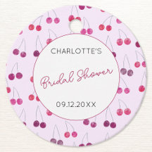 Água-furtada Rosa Cereja Bridal Shower Personaliza