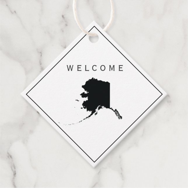 Etiquetas Para Lembrancinhas Alaska Welcome Bag Gift Tag for Wedding Weekend (Frente)