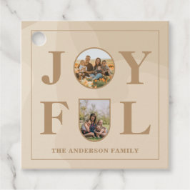 Etiquetas Para Lembrancinhas Alegria | Arca bege Minimalista Moderna - Duas Fot