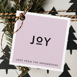 Etiquetas Para Lembrancinhas Alegria de Natal | Lilac Roxo Mínimo Simples
