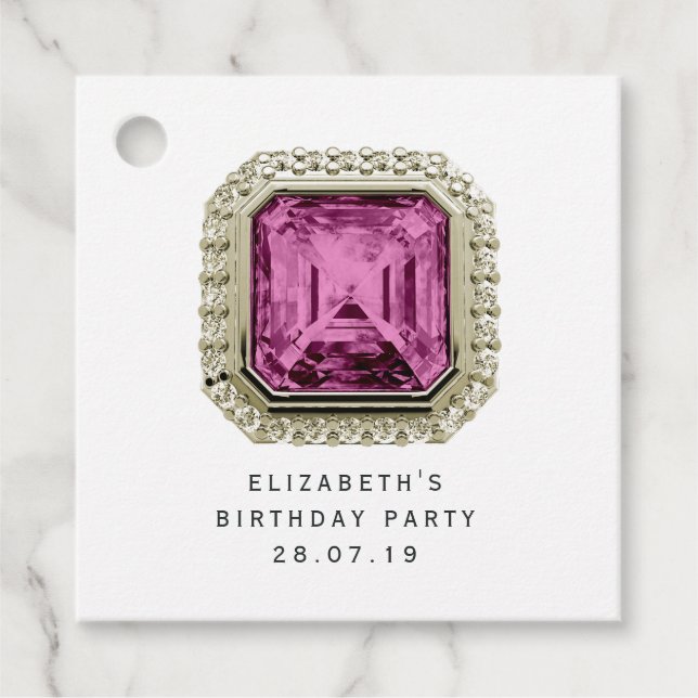 Etiquetas Para Lembrancinhas Alexandrite June Birthstone (Frente)