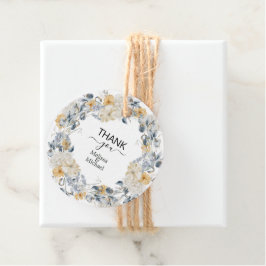 Etiquetas Para Lembrancinhas ALGO AZUL FLORAL WREATH WEDDING Tags