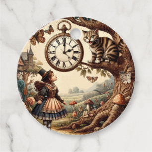 Etiquetas Para Lembrancinhas Alice & Gato de Cheshire: Fantasia Caprichosa do P