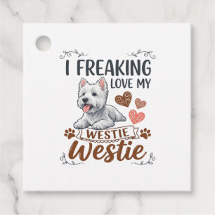 Etiquetas Para Lembrancinhas Amando Corações e Patas de Cães Westie_1