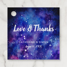 Etiquetas Para Lembrancinhas Amar e obrigados aquarela galáxias estreladas estr