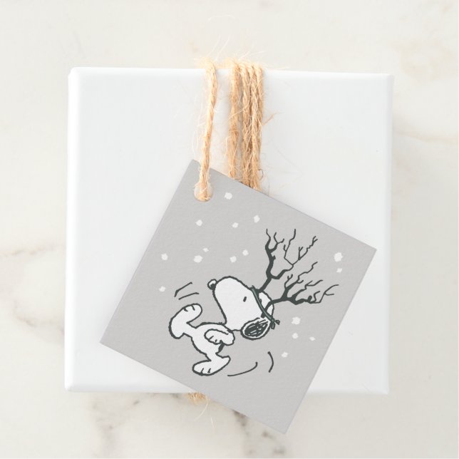 Etiquetas Para Lembrancinhas Amendoins | Snoopy Reindeer (In Situ)