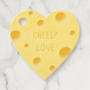 Etiquetas Para Lembrancinhas "Amor Cheesy" Coração Personalizado Adorável de Qu