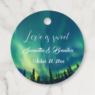 Etiquetas Para Lembrancinhas Amor é doce Luzes Nortes Aurora Borealis Fav