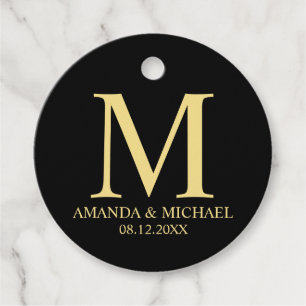 Etiquetas Para Lembrancinhas "Amor & preto & o casamento elegante Dourado dos