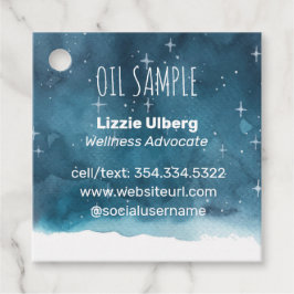 Etiquetas Para Lembrancinhas Amostra de Óleo Essencial de Noite Estrelada