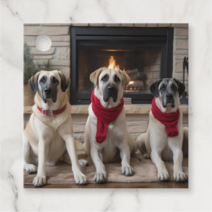 Etiquetas Para Lembrancinhas Anatólia Shepherd na Lareira de Natal
