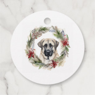 Etiquetas Para Lembrancinhas Anatólia Shepherd Wreath Festivo Pup