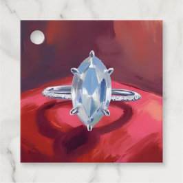 Etiquetas Para Lembrancinhas Anel de Noivado com Diamante Marquise Aquarela Ver
