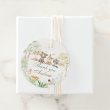 Animais da Floresta Favor Tags
