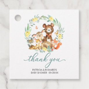 Etiquetas Para Lembrancinhas Animais da Floresta Verde Obrigado Churrasco de Be