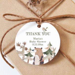 Etiquetas Para Lembrancinhas Animais florestais Urso florestal Obrigado