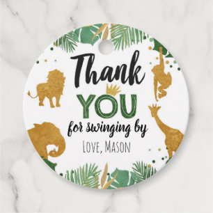 Etiquetas Para Lembrancinhas Animais Safari Selvagens Uma Selva Dourada Obrigad