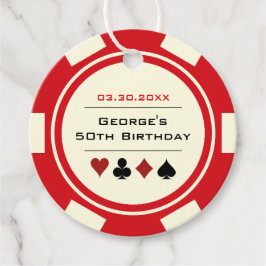 Etiquetas Para Lembrancinhas Aniversário Branco do Poker Chip Casino